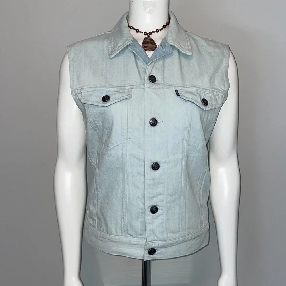 Levi's Made & Crafted $195 Levi Strauss & Co. Denim Trucker Sleeveless Vest